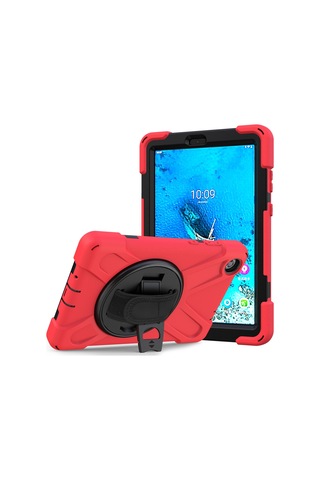 Butu Lenovo Uyumlu Tab M8 8" Tb-8505f/8505x 2019 Kalem Yuvası El Bandı 360 Dönebilen Pc + Silikon Kickstand Tablet Kılıfı