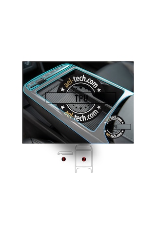 Hyundai Tucson Uyumlu Vites Etrafı Piano Black Tpu Koruyucu 2li Set 2025-2026