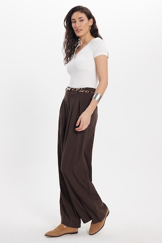 Tudors Kadın Slim Fit Dar Kesim Pamuklu V Yaka Kısa Kollu Ekru Bluz-50675