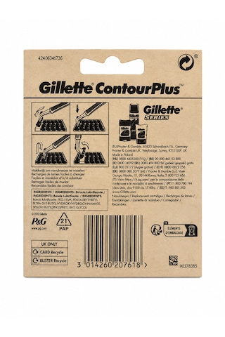 Gillette Contourplus Çift Bıçaklı Tıraş Bıçağı 10 Adet