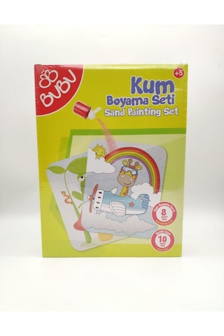 Bubu Kum Boyama Seti Eğitici Oyuncak 8 Farklı Kum - Boyama Kartı