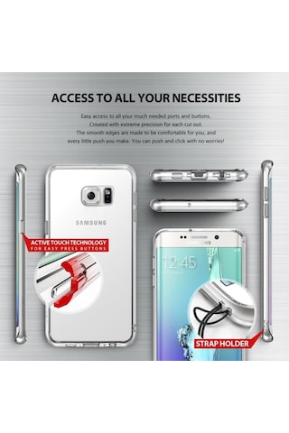 Ringke Fusion Galaxy S6 Edge Plus İle Uyumlu Kılıf Smoke Black