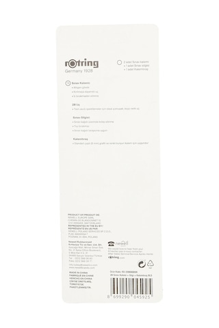 Rotring Ro-2090068wk Sınav Seti - Sınav Kalemi, Silgi, Kalemtraş, Siyah Genel