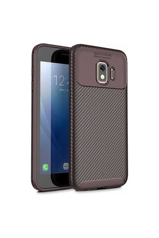 Samsung Uyumlu Galaxy J2 Core Kılıf Zore Negro Silikon Kapak Kahverengi