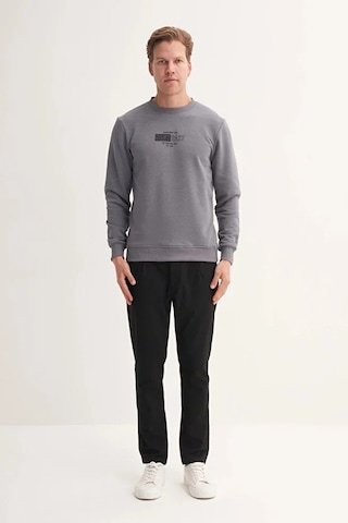 Cazador Slim Fit Mevsimlik 3 İplik Pamuk Karışımlı Sweatshirt-54160 Gri
