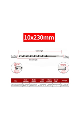 Moveevo 6'lı Ova Matkap Ucu Seti - Karbon Çelik, Altıgen Sap 6mm,8mm,10mm,12mm,14mm,16mm