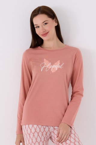 Arnetta 3071 Uzun Kol Kadın Pijama Takımı Pembe