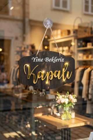 Pleksi Yazılı Modern Açık-kapalı Tabelası -rebap