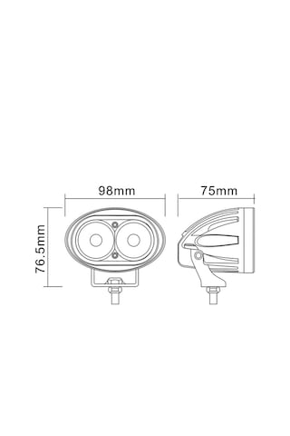 4x4 Xmax Motosiklet Sis Farı Lambası Beyaz Işık Power Led Elips
