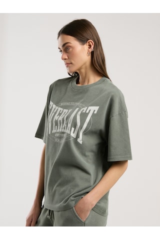 Everlast Authentic Boxing Wmn Oversize Haki Kadın Tişört Haki