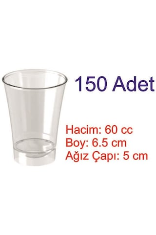 Mika Plastik Kullan At Shot / Şerbet Bardağı 150' Li