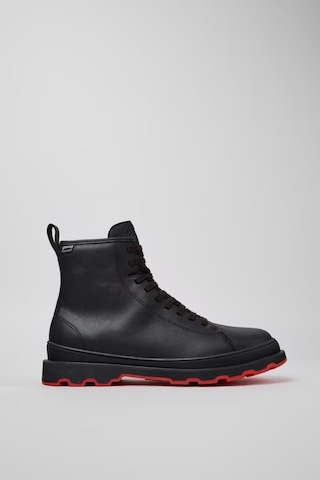 Camper Brutus Hydroshield Erkek Siyah Deri Orta Boy Bot-11443 Siyah