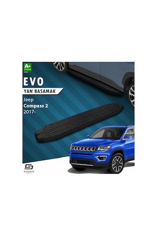 S-dizayn Jeep Compass 2 Evo Siyah Yan Basamak 173 Cm 2017 Üzeri