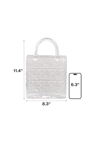 Çanta Vazo Köşeli Model Cam Çiçek Vazosu Dekoratif Şeffaf Vazo Büyük Boy Glass Bag Vase