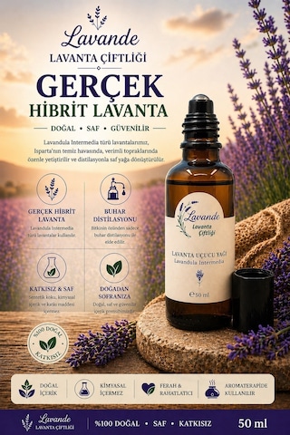 Lavande Lavanta Çiftliği Lavanta Yağı L.intermedia Rollon 50 ML