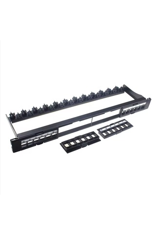 19'' 1u 24 Port Cat6 Utp Moduler Arkası Cırtlı Kolay Montaj Patch Panel