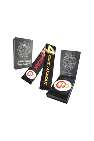 Galatasaray Unisex Şal Atkı Özel Ahşap Kutulu