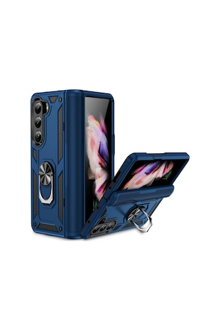 Goocamp Galaxy Z Fold 5 Uyumlu Vega Kılıf-mavi Mavi