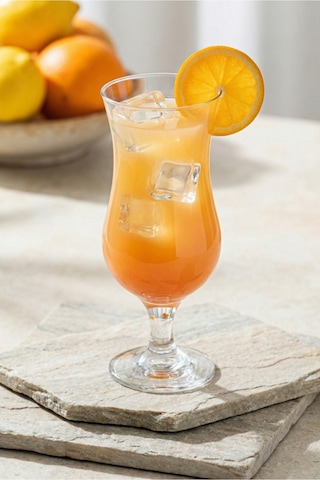 Lav Fiesta Cam Kokteyl Bardağı 6'lı 390 ml (Meşrubat/Smoothie /Milkshake/Soğuk Kahve Bardağı )