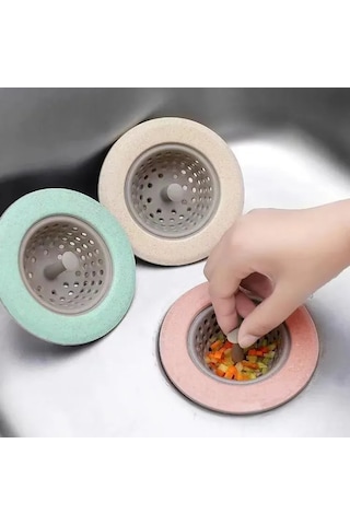 Monyee Mutfak Lavabo Su Filtresi 11 Cm - Saç Ve Gıda Artıklarını Tutar, Akışı Kolaylaştırır - Renk Seçenekli Yeşil