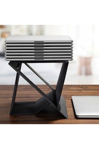 Baseus Ultra İnce Yükseklik Ayarlamalı Notebook Standı  11-16" Arası Uyumlu Deri Stand