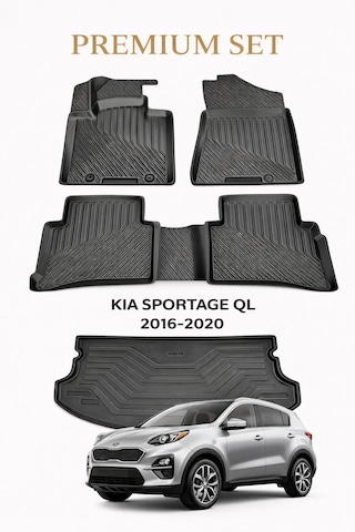 Kia Sportage Ql 2016-2020 3d Oto Paspas Ve Bagaj Havuzu İkili Set