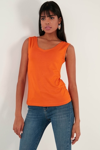 Lela Bayan Bluz 5864384s2 Ekru-oranj Ekru-oranj