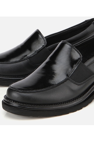 Hotiç Kadın Deri Siyah Lastik Detaylı Dolgu Topuklu Günlük Loafer 01ayh314450a100 01ayh314450a100 Siyah