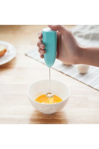 Ulzyvf Yumurta Süt Süt Paslanmaz Mutfak Mini Mavi Mavi Köpürtücü Kahve Kahve Ev Elektrikli Çırpıcı Çelik Çay Blender Sc Mavi