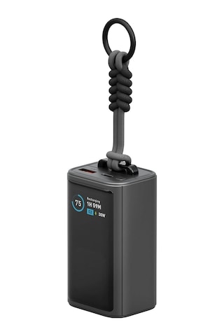 Energea Compac Arc 45 Dijital Göstergeli 10.000 Mah Dahili Type-c Kablolu 45w Şarj Çıkışlı Pd Hızlı Şarj Powerbank - Siyah Siyah