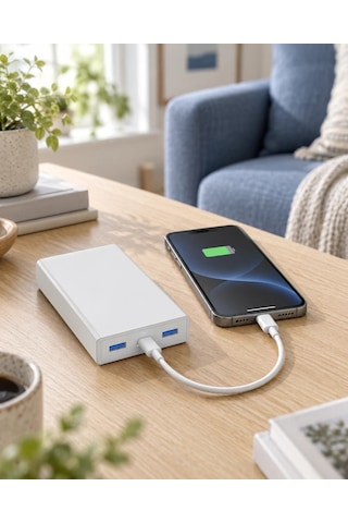 Enerx ENR-P20T 20.000 mAh 22.5 Watt Powerbank Beyaz
