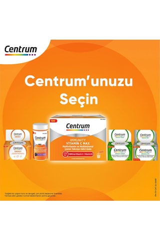Centrum Immunity Vitamin C Max 2 x 14 Şase + Çanta