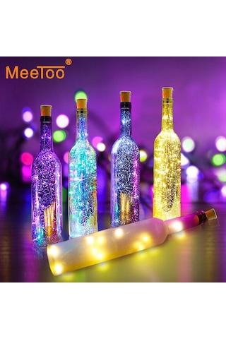 Çok Renkli Mantarlı Şarap Şişesi Işıkları Led Dize Işık Bakır Tel Peri Çelenk Işıkları Noel Tatili Parti Düğün Dekorasyon 2m 20leds Çok Renkli