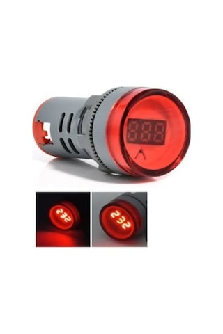 Kırmızı Pano Tipi Voltmetre Sinyal Lambası Ac 220v 60v-500v Ölçüm