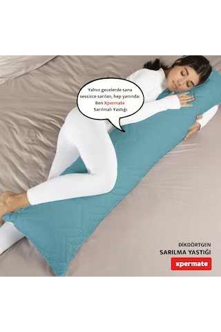 Xpermate Sarılma Yastığı, Bacak Arası Yastığı Dikdörtgen Açıkmavi