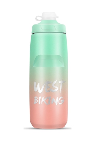 Batı Bisiklet 750ml Bisiklet Su Şişesi Taşınabilir Açık Bisiklet Su Bardağı, Renk: Yeşil Pembe Degrade Diğer