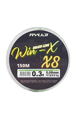 Ryujı Wınx X8 150m Chartreuse İp Misina 0,8mm