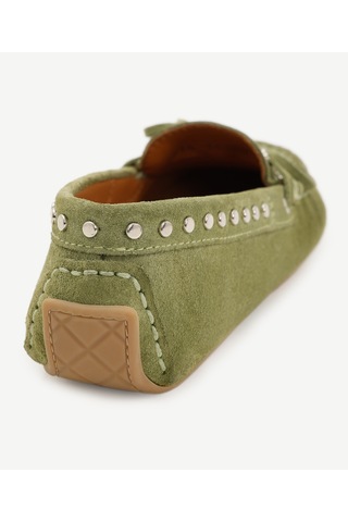 Yargıcı Trock Detaylı Deri Loafer 25ykay4022x 007 Haki