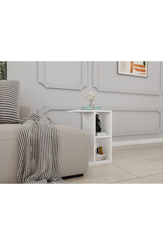 İvriz Yan Sehpa Beyaz Renk