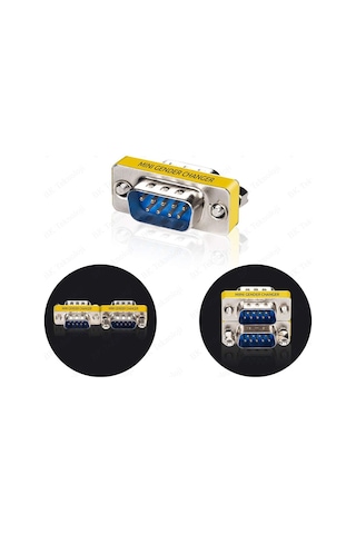 BK Teknoloji 9 Pin Rs-232 Db9 Erkek-Erkek Cinsiyet Değiştirici Bağlayıcı Adapt