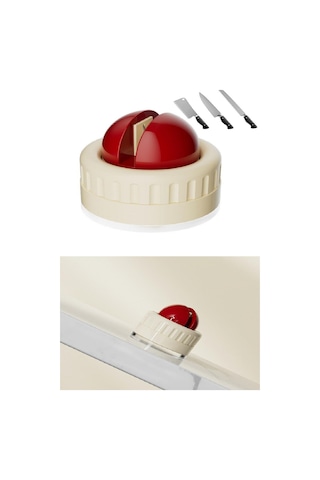 Büro Ev Ofis Mutfağı İçin Tungsten Çelik Vantuzlu Bıçak Bileyici Aparat