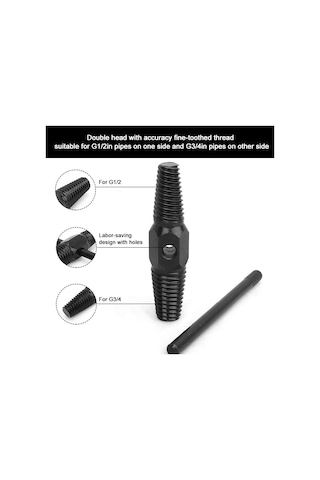 Aee Ters Dişli Kılavuz Boru Sökme Aparatı 1/2" Ve 3/4" Hasarlı Paslı Boru & Kırık Vida Çıkarıcı Sp
