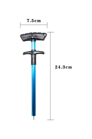 Alüminyum Alaşım Dekuplör T Şeklinde Balık Kancası Çıkarıcı Deniz Balıkçılığı Ekipmanı 24 X 7,5cm, Boyut:mavi