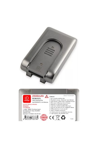 Dreame T10 Black Handheld Cordless Vacuum 2500mah Uyumlu Pil Paketi / Bataryası Dret10-b-01