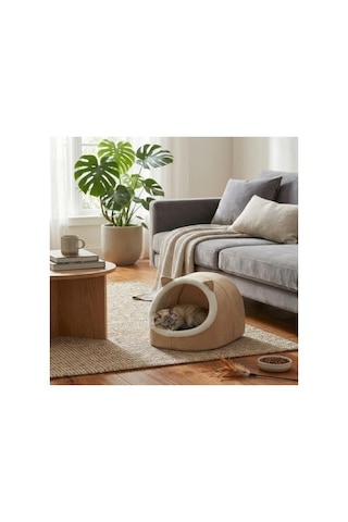 Keçe Kedi Ve Köpek Yuvası - Peluş İç Zeminli Konforlu Dinlenme Alanı