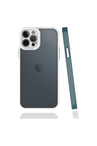 Apple Uyumlu iPhone 12 Pro Max Kılıf Zore Mima Kapak Koyu Yeşil