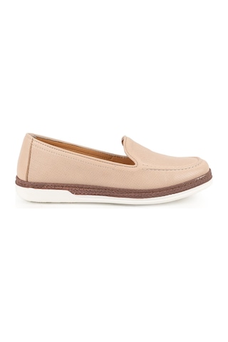 Libero L10.2080 Kadın Casual Jüt Detaylı Lazer Kesim Slip-on Ortopedik Comfort Anne Ayakkabısı Bej