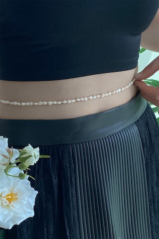 7,5 Mm Barok İnci Dorikalı Kemer Gümüş