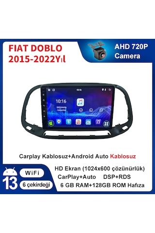 Fıat Doblo 2015-2022 Yıl Multimedya 6-128 Gb Navigasyon