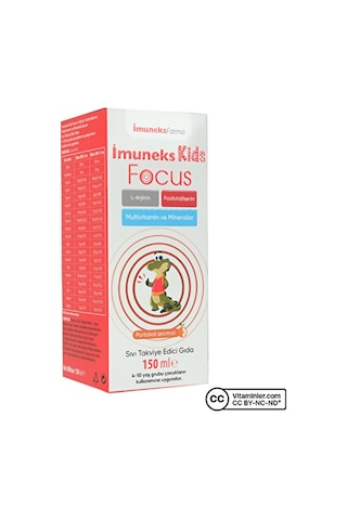 Imuneks Kids Focus Şurup 150 Ml